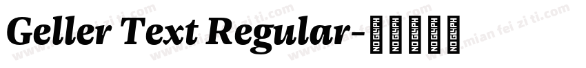Geller Text Regular字体转换